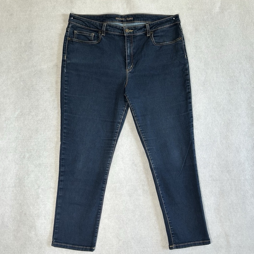 Michael Kors Izzy Skinny Blue Jeans ~ Women's Size 14 ~ Stretch NWOT
